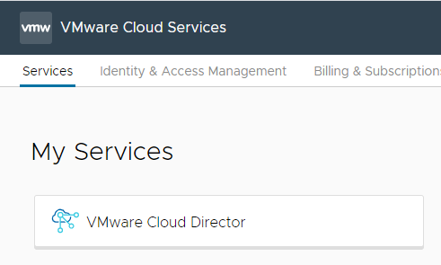 Cloud Director service tile alt text